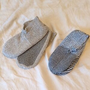 Set Of 2 Pair Quince Gripper Slipper Socks M